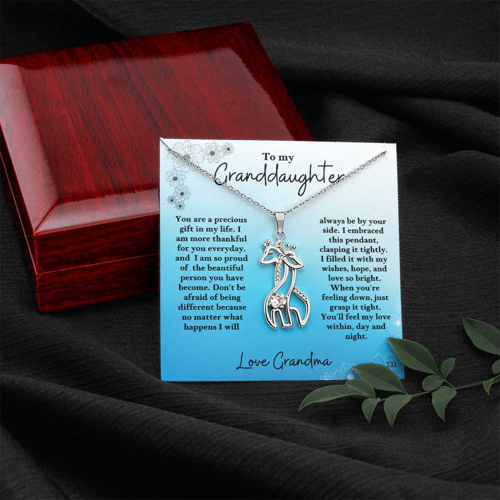 Granddaughter- Personalized this charming Giraffe Necklace. Show your special someone that they share these remarkable qualities with a meaningful gesture of love. 131