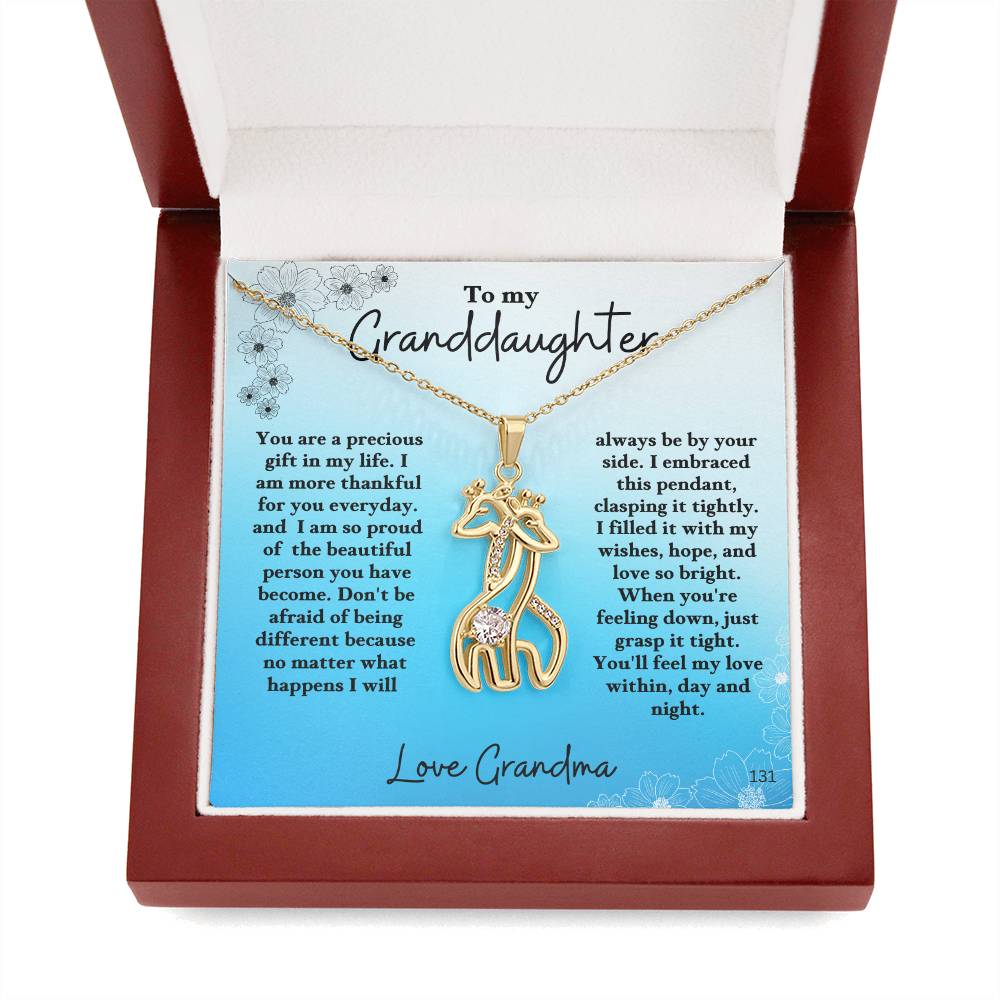 Granddaughter- Personalized this charming Giraffe Necklace. Show your special someone that they share these remarkable qualities with a meaningful gesture of love. 131