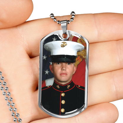 Custom Photo Dog Tag Necklace – Always in My Heart