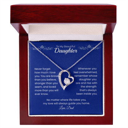 Daughter-Forever Love Necklace – Personalized Gift from Any Sender (118)