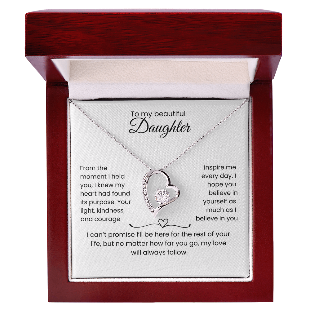 Daughter – Forever Love Necklace – Personalized From Name Gift (110)