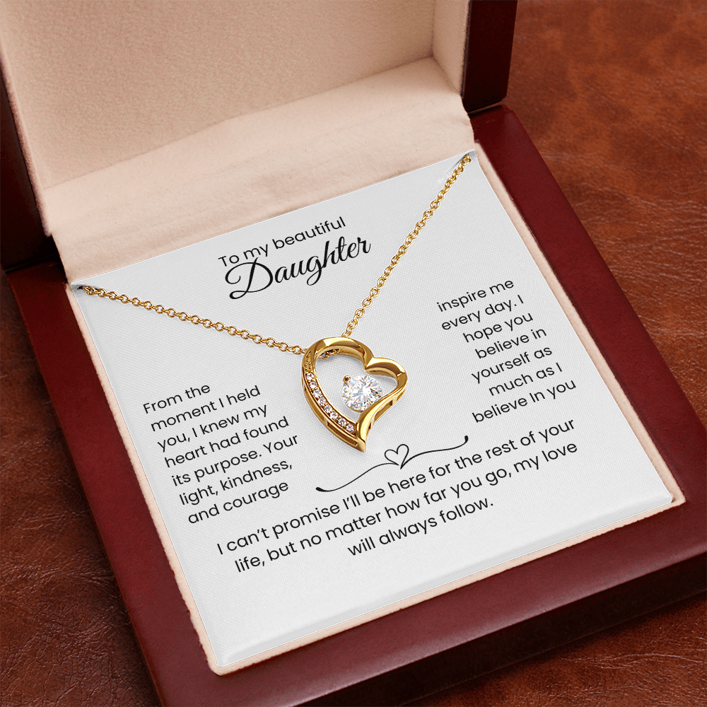 Daughter – Forever Love Necklace – Personalized From Name Gift (110)