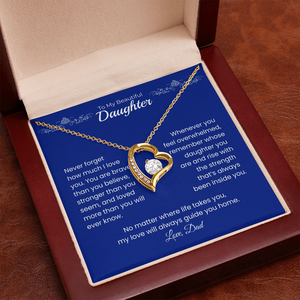 Daughter-Forever Love Necklace – Personalized Gift from Any Sender (118)