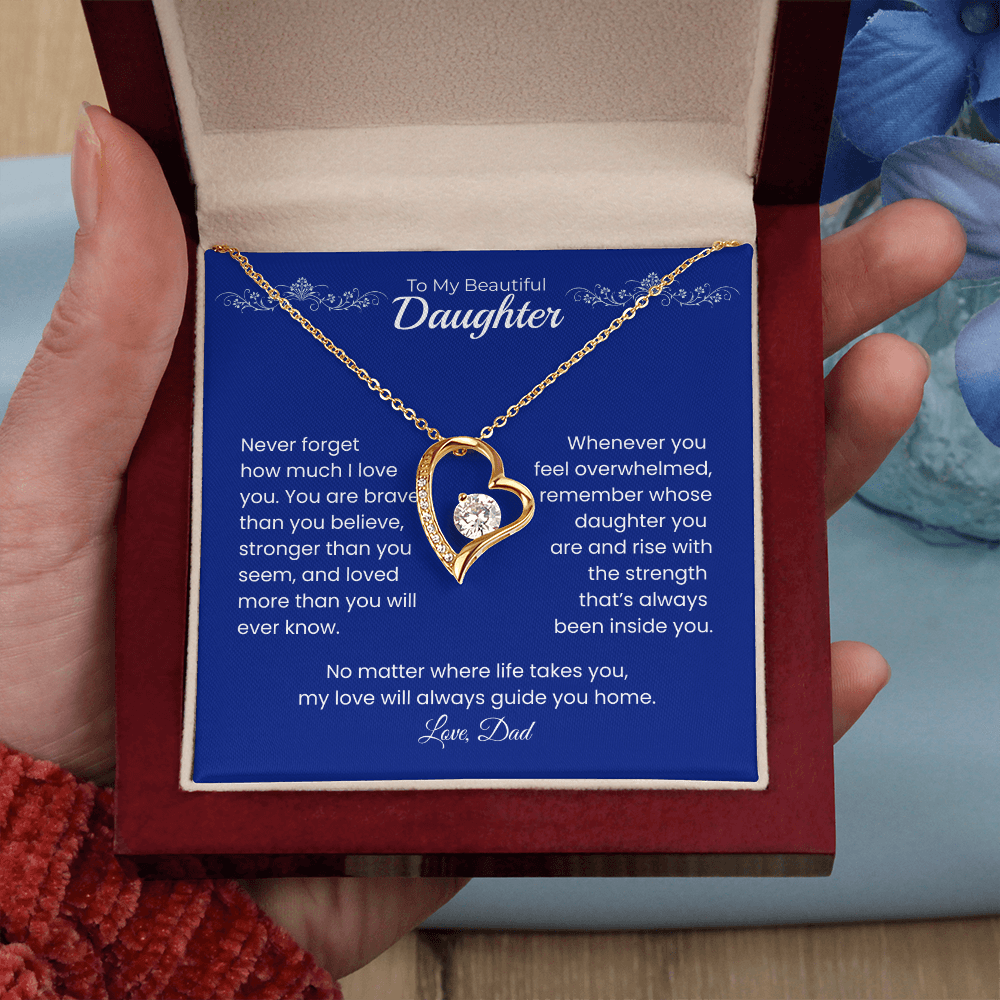 Daughter-Forever Love Necklace – Personalized Gift from Any Sender (118)