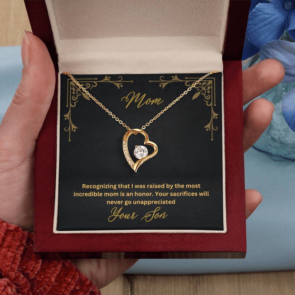 Mom- Most incredible mom-Forever Love Necklace - Essential Home Zone Essential Home Zone 18k Yellow Gold Finish / Luxury Box Jewelry Mom- Most incredible mom-Forever Love Necklace