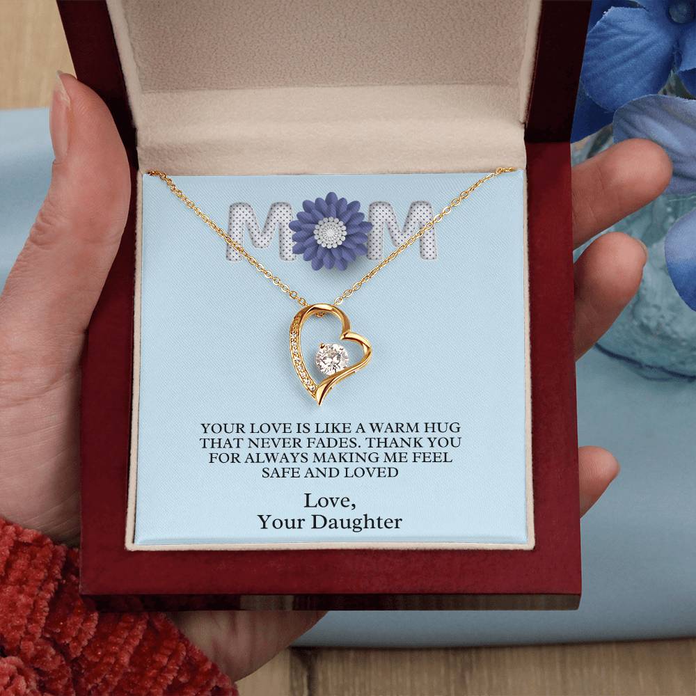 Mom- A warm hug-Forever Love Necklace - Essential Home Zone Essential Home Zone 18k Yellow Gold Finish / Luxury Box Jewelry Mom- A warm hug-Forever Love Necklace