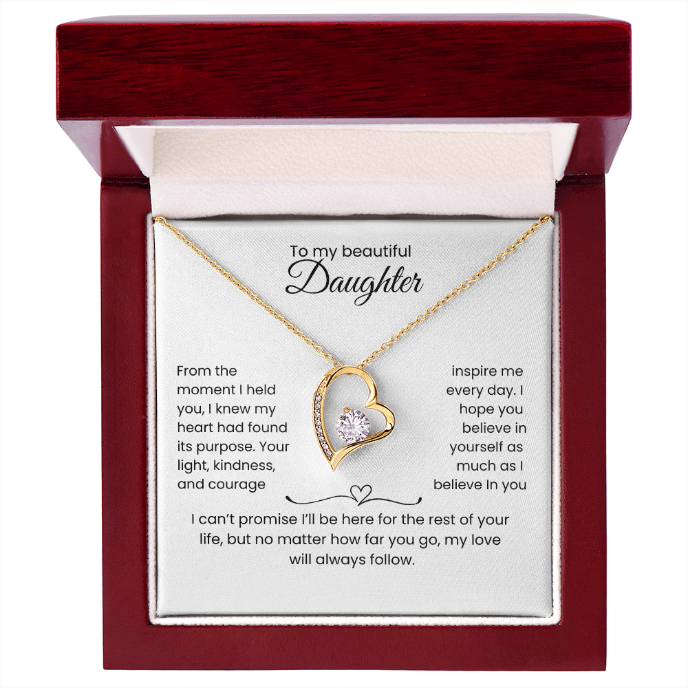 Daughter – Forever Love Necklace – Personalized From Name Gift (110)