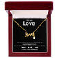 "Love" Script Necklace for her
