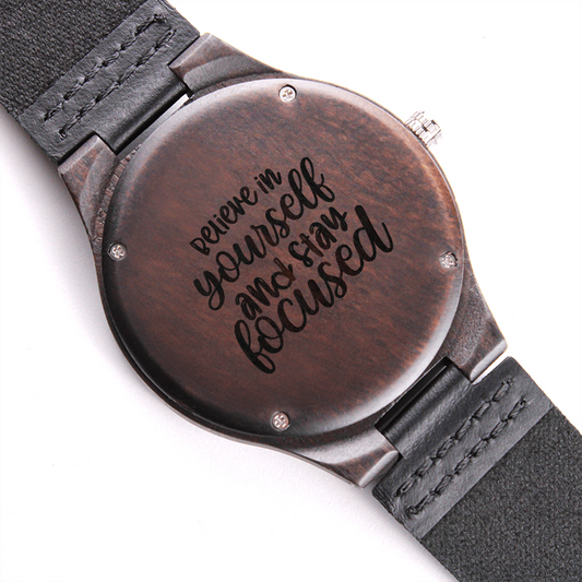 Believe In Yourself-Engraved Wooden Watch 20