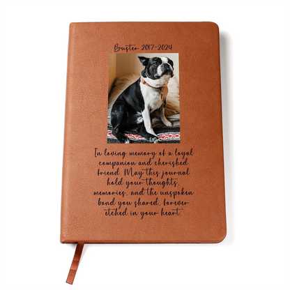 Pet Memory Journal-Personalized with your Pet's Name Graphic Leather Journal