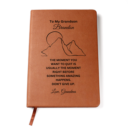 Don't Give Up-The Graphic Leather Journal