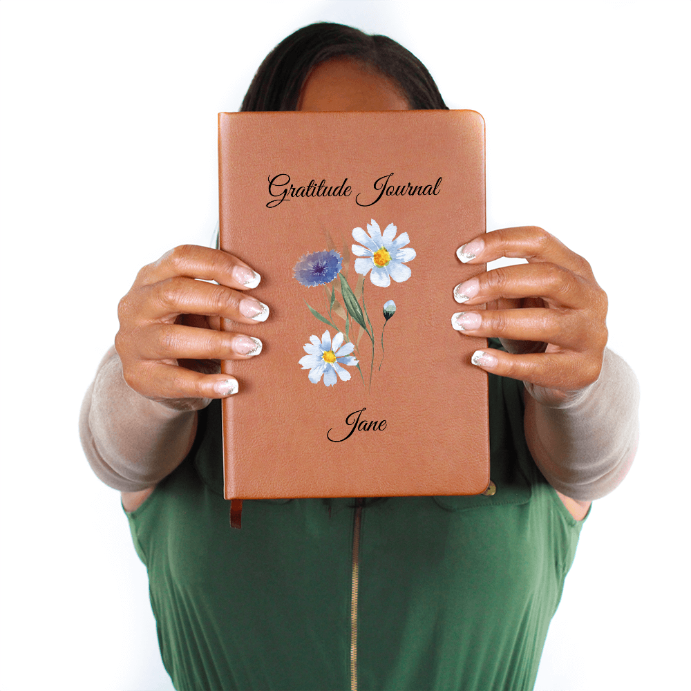 Gratitude-Wild Flowers-Personalized Graphic Leather Journal 5