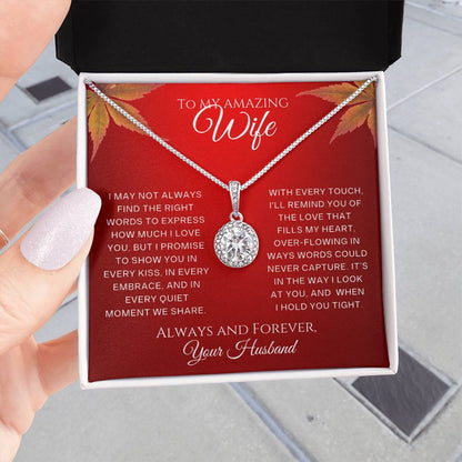 For Wife-Eternal Hope Necklace – Elegant CZ Pendant  18