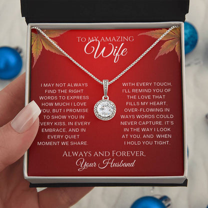 For Wife-Eternal Hope Necklace – Elegant CZ Pendant  18