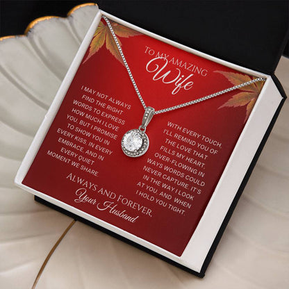 For Wife-Eternal Hope Necklace – Elegant CZ Pendant  18