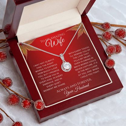 For Wife-Eternal Hope Necklace – Elegant CZ Pendant  18