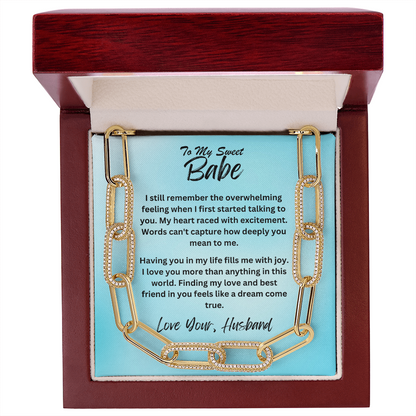 Wife-CZ Paperclip Chain Necklace (32)