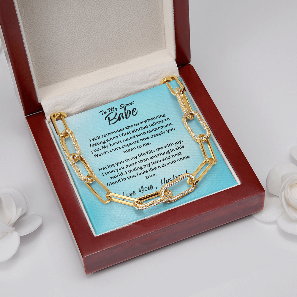 Wife-CZ Paperclip Chain Necklace (32)