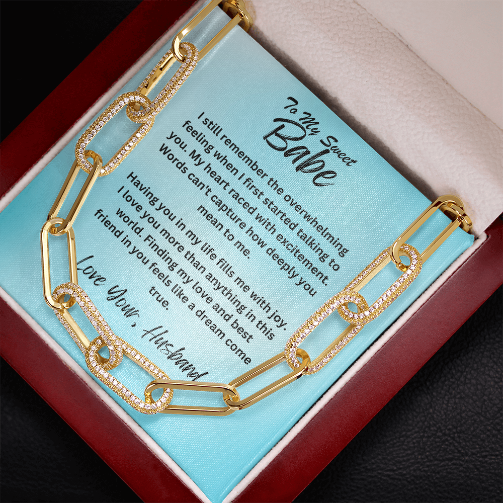 Wife-CZ Paperclip Chain Necklace (32)