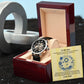 Son-Men's Openwork Watch with Message Card 68