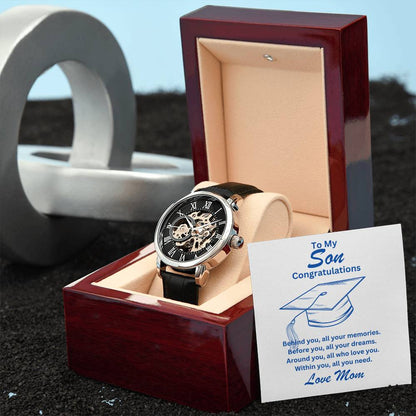 Son-All Your Dream-Men's Openwork Watch - Essential Home Zone Essential Home Zone Jewelry Son-All Your Dream-Men's Openwork Watch