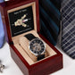 Dad-Men's Openwork Watch with Message Card 137