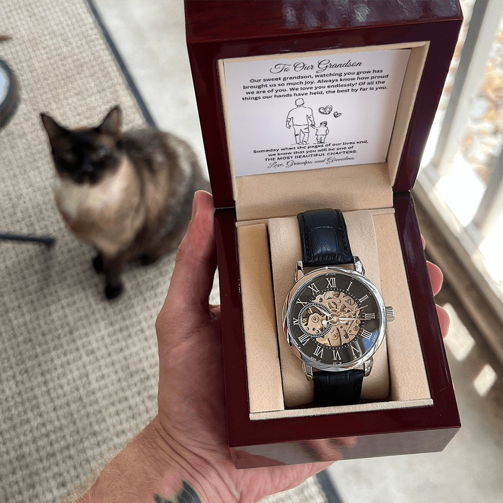Grandson-Personalized this  Men's Openwork Watch 67