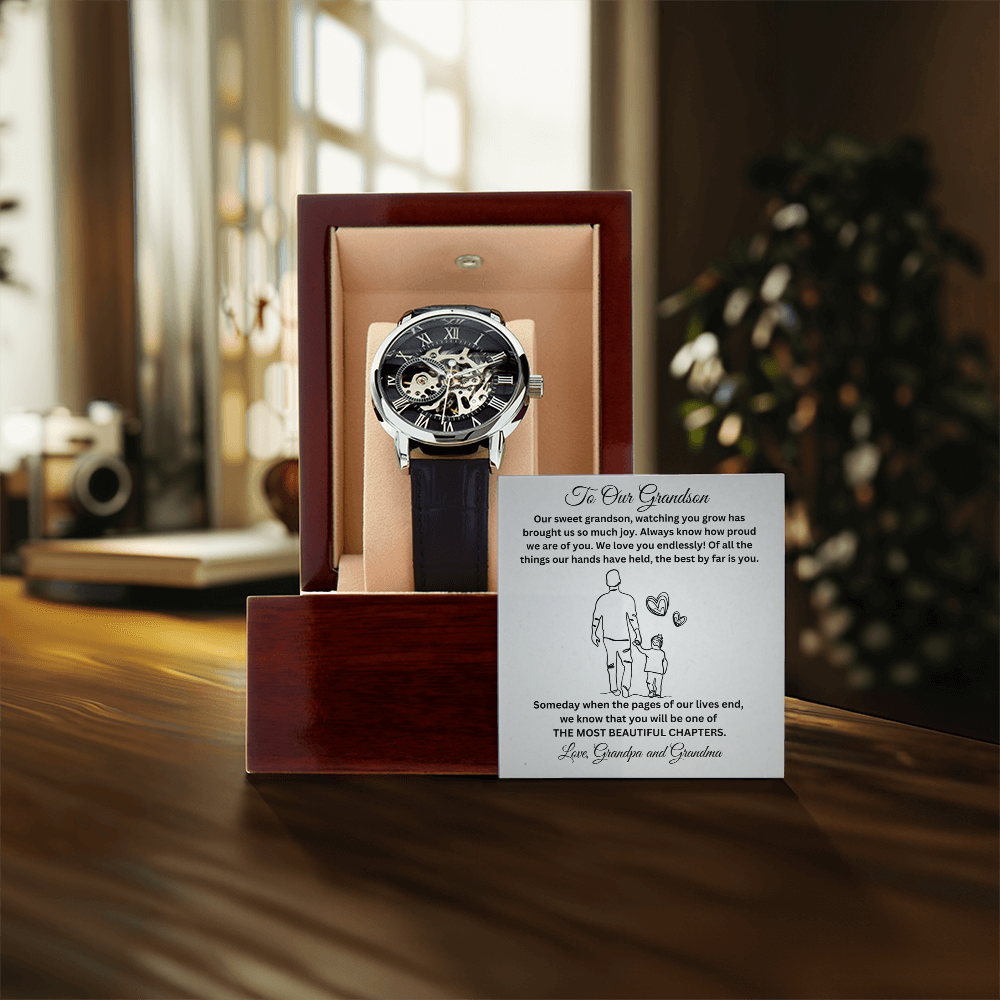 Grandson-Personalized this  Men's Openwork Watch 67