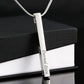 Holiday Gift-Engraved 4-Sided Stick Necklace
