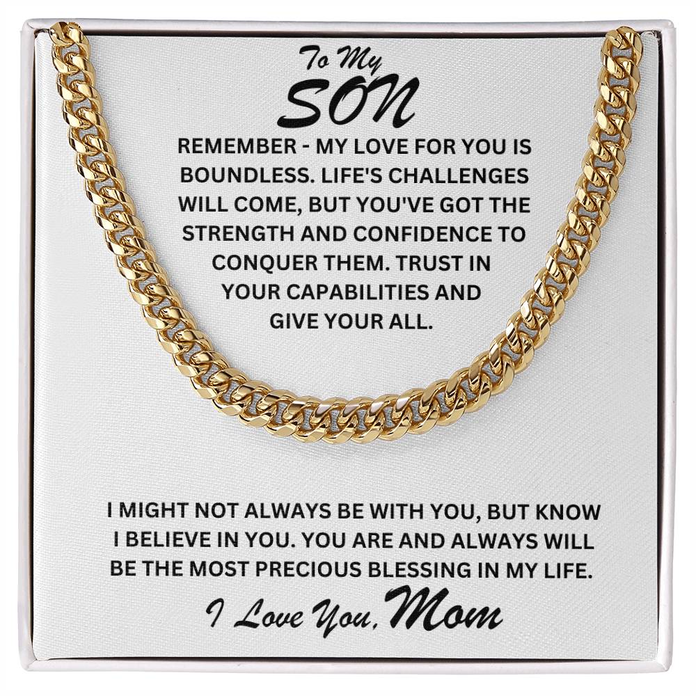 Son- My love for you-Cuban Link Chain - Essential Home Zone Essential Home Zone Jewelry Son- My love for you-Cuban Link Chain