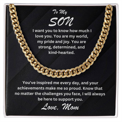 Son- You are my world-Cuban Link Chain - Essential Home Zone Essential Home Zone Jewelry Son- You are my world-Cuban Link Chain