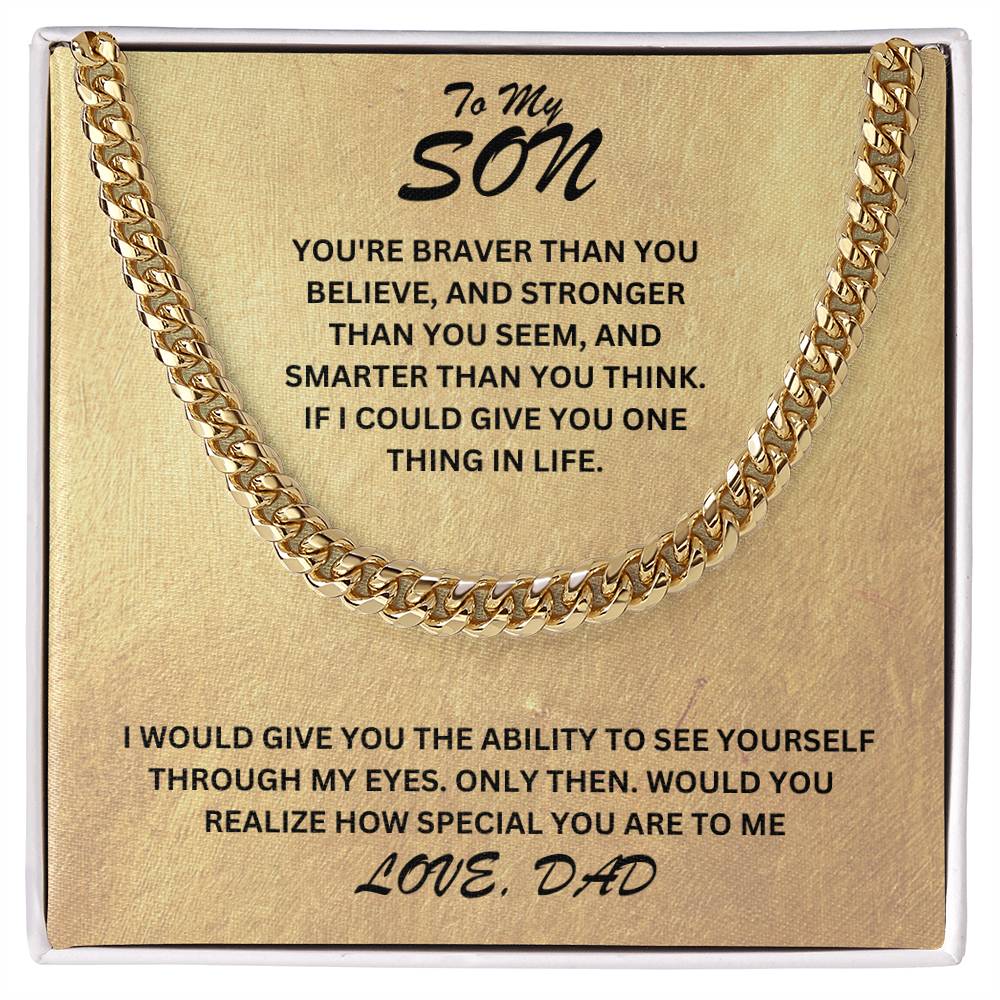 Son- Give you one thing in life-Cuban Link Chain - Essential Home Zone Essential Home Zone Jewelry Son- Give you one thing in life-Cuban Link Chain