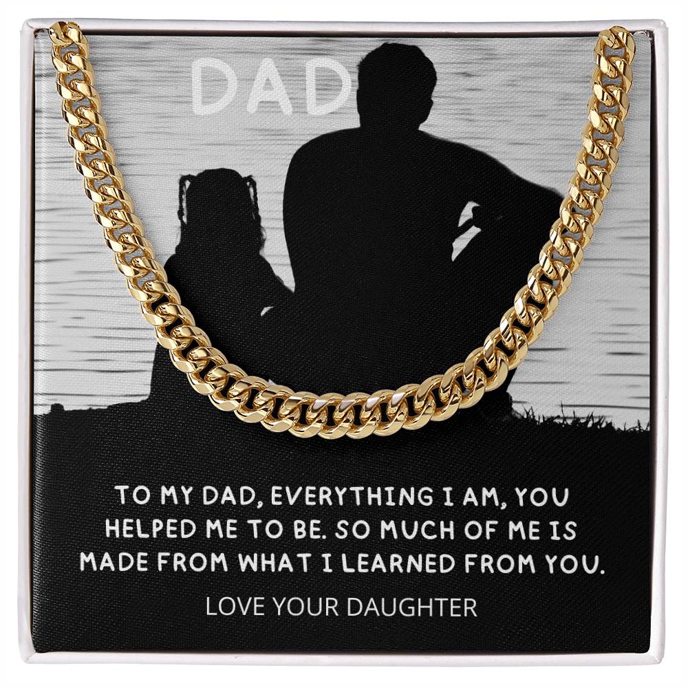 Dad- What I learned from you-Cuban Link Chain - Essential Home Zone Essential Home Zone Jewelry Dad- What I learned from you-Cuban Link Chain