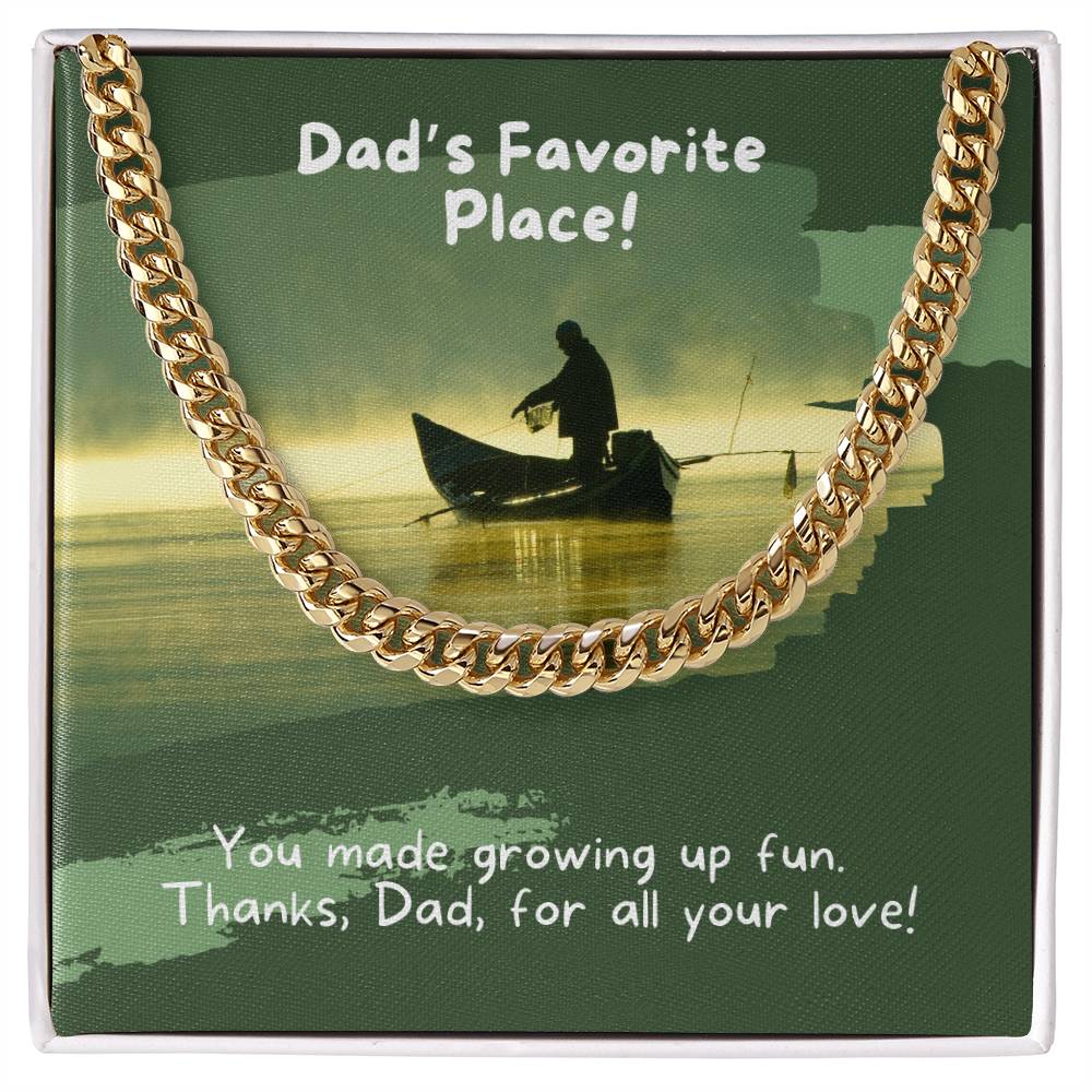 Dad- Made growing up fun-Cuban Link Chain - Essential Home Zone Essential Home Zone Jewelry Dad- Made growing up fun-Cuban Link Chain