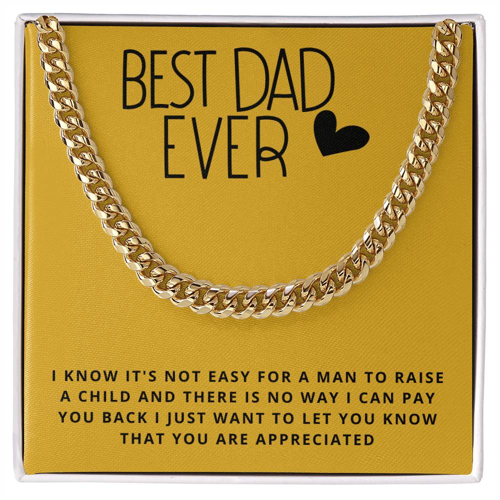 Dad- It's not easy for a man-Cuban Link Chain - Essential Home Zone Essential Home Zone Jewelry Dad- It's not easy for a man-Cuban Link Chain