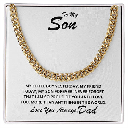 Son- My little boy -Cuban Link Chain - Essential Home Zone Essential Home Zone Jewelry Son- My little boy -Cuban Link Chain