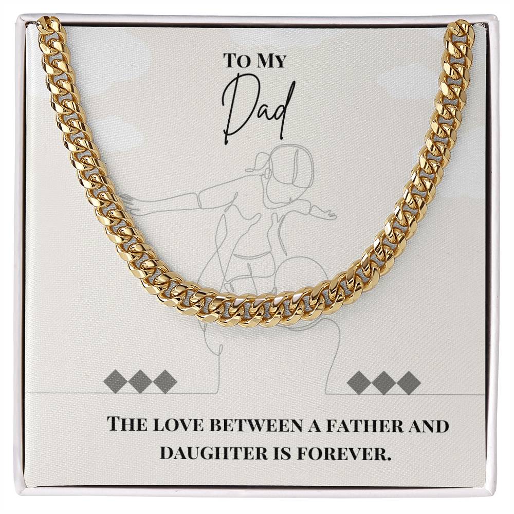 Dad- Love between a father-Cuban Link Chain - Essential Home Zone Essential Home Zone Jewelry Dad- Love between a father-Cuban Link Chain