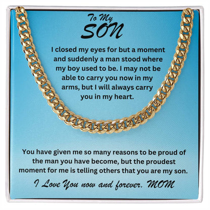 Son- I closed my eyes -Cuban Link Chain - Essential Home Zone Essential Home Zone Jewelry Son- I closed my eyes -Cuban Link Chain