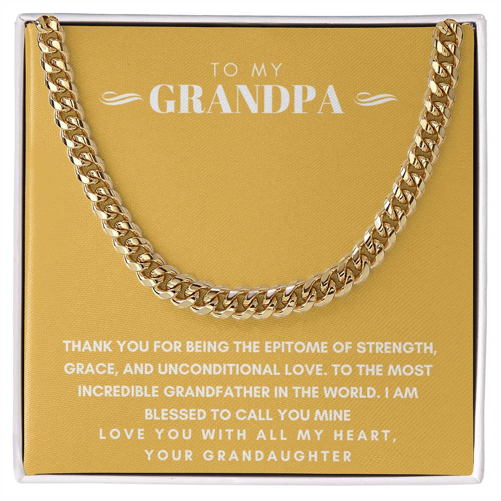 Grandfather- Epitome of strength-Cuban Link Chain - Essential Home Zone Essential Home Zone Jewelry Grandfather- Epitome of strength-Cuban Link Chain