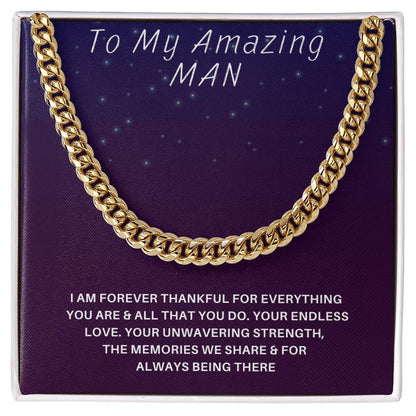 Husband- Your endless love-Cuban Link Chain - Essential Home Zone Essential Home Zone Jewelry Husband- Your endless love-Cuban Link Chain