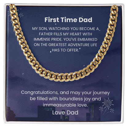 New Dad- Becoming a father-Cuban Link Chain - Essential Home Zone Essential Home Zone Jewelry New Dad- Becoming a father-Cuban Link Chain