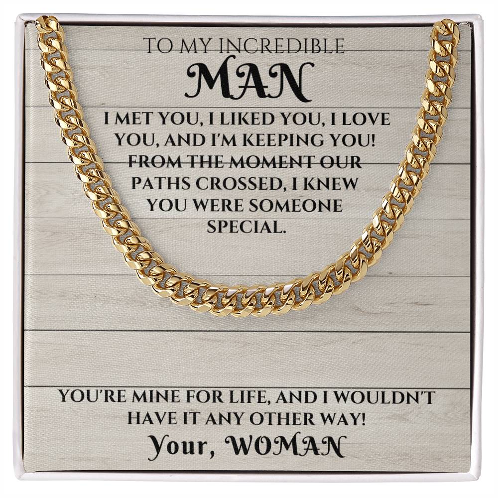 My Man-Cuban Link Chain 175