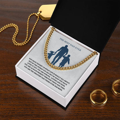 Dad- What life is all about-Cuban Link Chain - Essential Home Zone Essential Home Zone Jewelry Dad- What life is all about-Cuban Link Chain