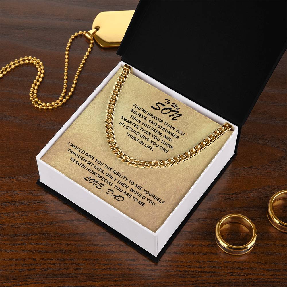 Son- Give you one thing in life-Cuban Link Chain - Essential Home Zone Essential Home Zone Jewelry Son- Give you one thing in life-Cuban Link Chain