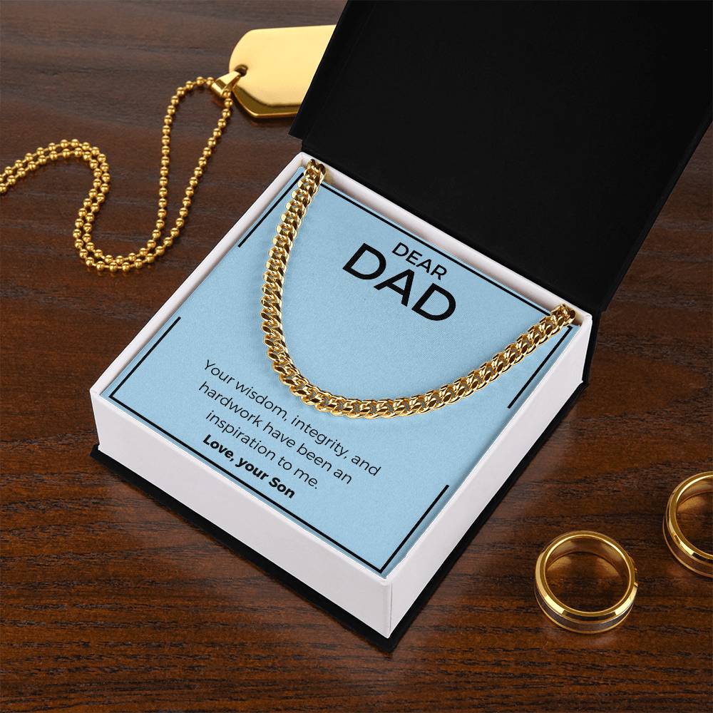 Dad- Your wisdom-Cuban Link Chain - Essential Home Zone Essential Home Zone Jewelry Dad- Your wisdom-Cuban Link Chain