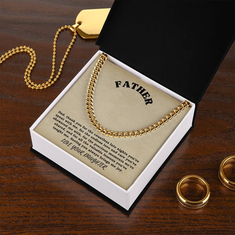 Dad- The endless love-Cuban Link Chain - Essential Home Zone Essential Home Zone Jewelry Dad- The endless love-Cuban Link Chain