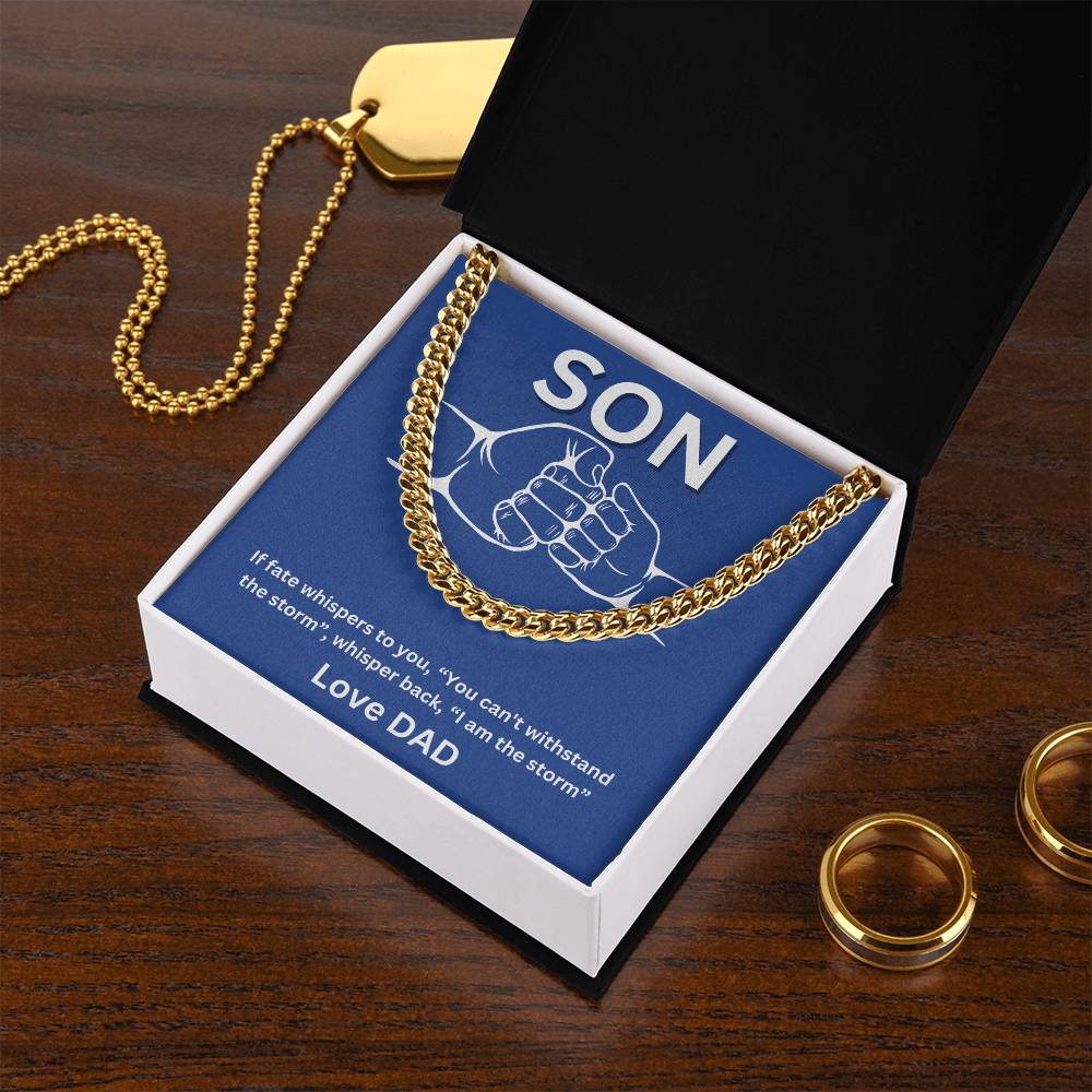 Son- I am the storm -Cuban Link Chain - Essential Home Zone Essential Home Zone Jewelry Son- I am the storm -Cuban Link Chain