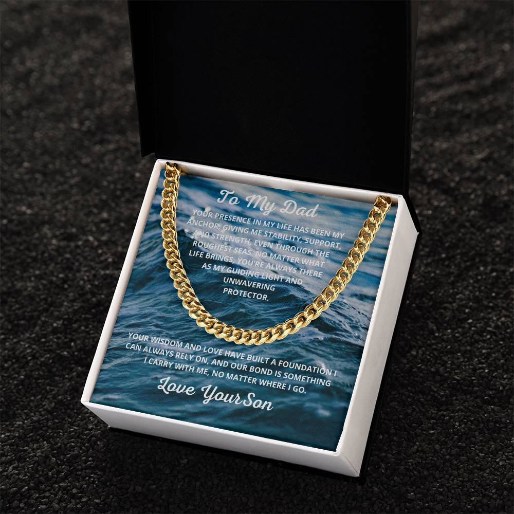 Dad-Cuban Link Chain with a Message Card 6