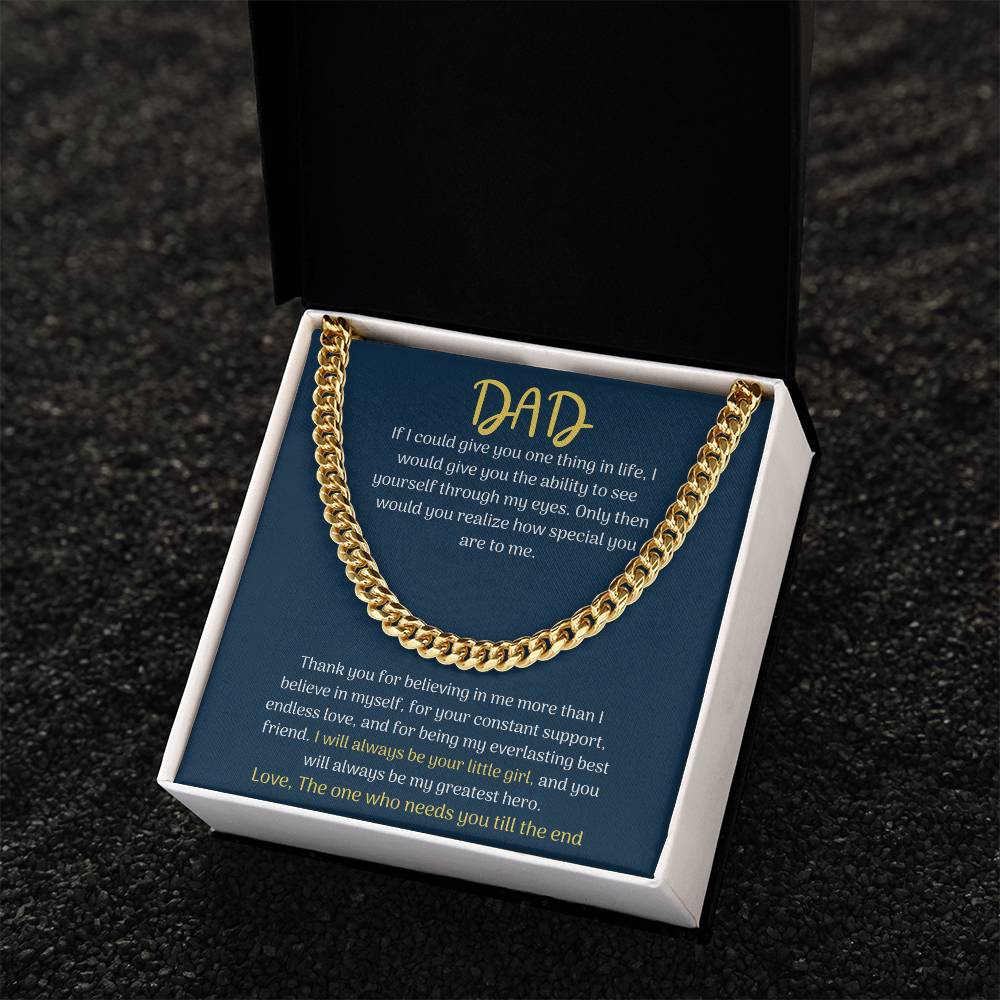 Dad- Give you one thing in life-Cuban Link Chain - Essential Home Zone Essential Home Zone Jewelry Dad- Give you one thing in life-Cuban Link Chain