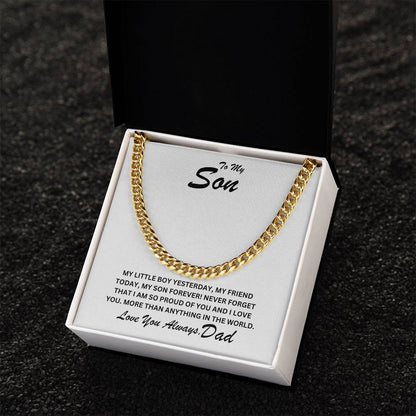 Son- My little boy -Cuban Link Chain - Essential Home Zone Essential Home Zone Jewelry Son- My little boy -Cuban Link Chain